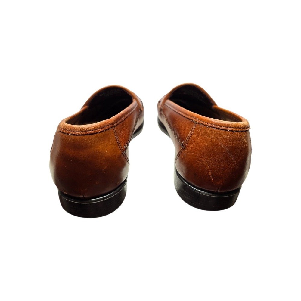 Hush Puppies Kiltie Tassel Loafers Mens 9.5M Brown Leather Woven Moc Shoes - Picture 4 of 16